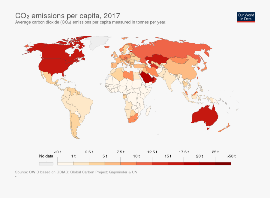 Карта выброса co2