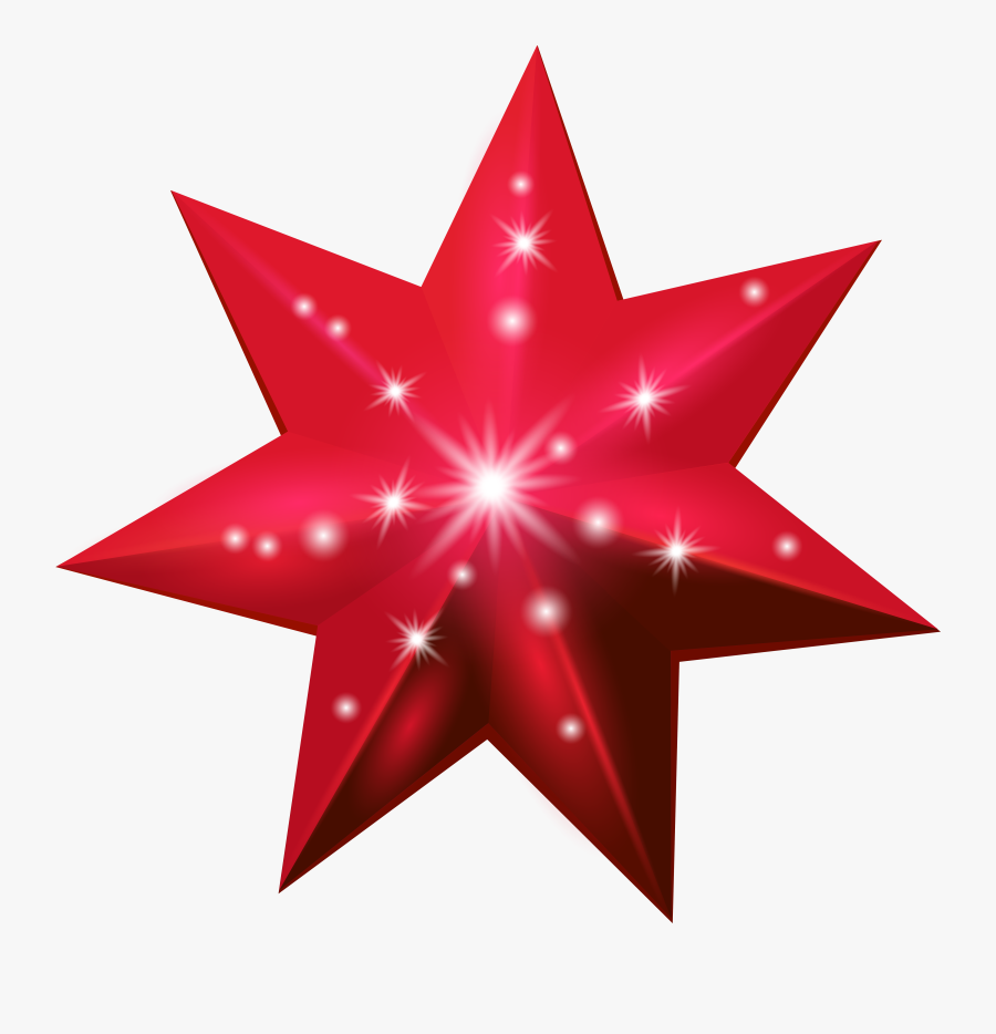 Deco Transparent Png Clip - Red Star Png, Transparent Clipart