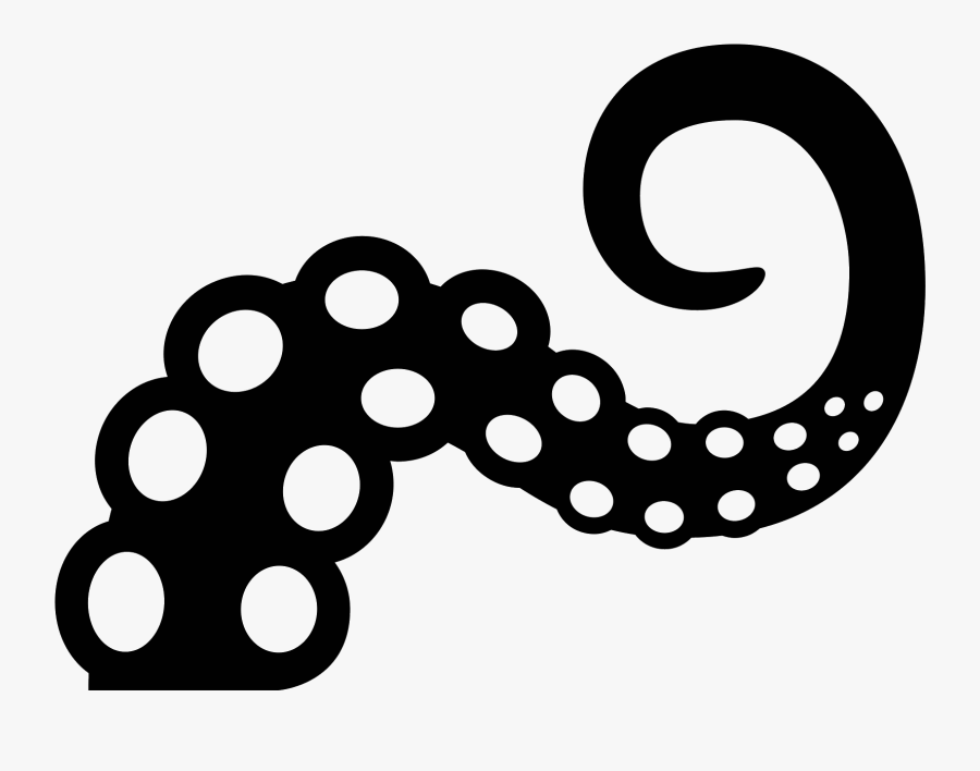 Svg Black And White Library Tentacles Icon - Octopus Tentacle Icon, Transparent Clipart
