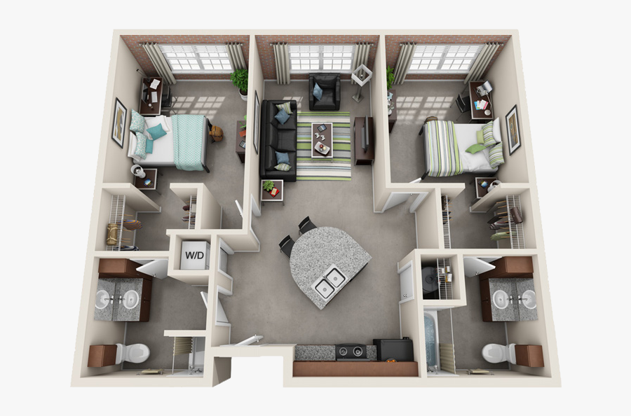 The Warehouse Factory Apartments - Apartment In Factory Floor Plan, Transparent Clipart