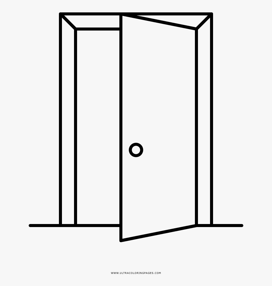 Colouring Pages Of Door, Transparent Clipart
