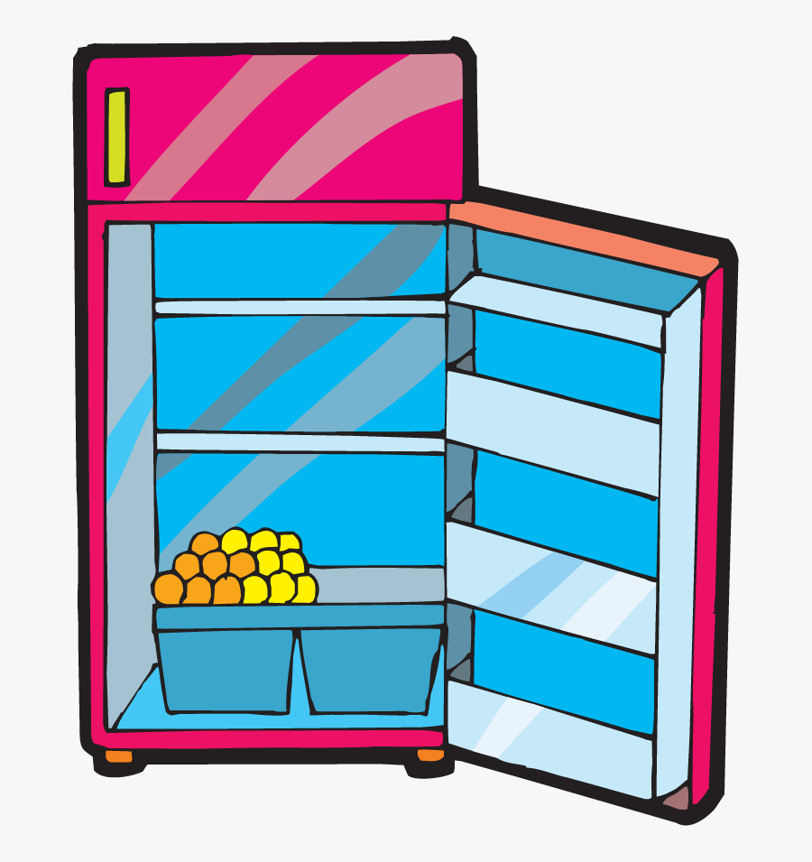 Fridge Vector Open - Fridge Door Open Cartoon , Free Transparent