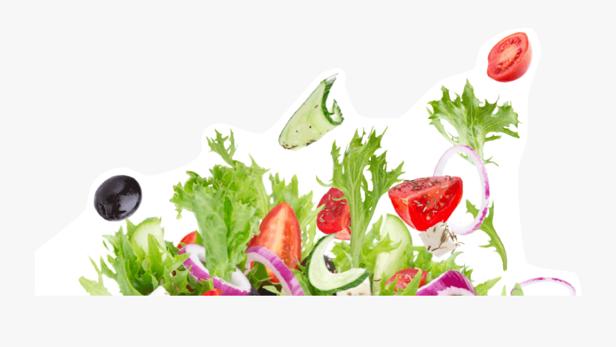 Healthy Salad Ingredients Presented Playfully - Salad, Transparent Clipart