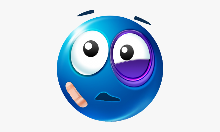 Black Eye Cliparts - Emojis With Blue Eye, Transparent Clipart