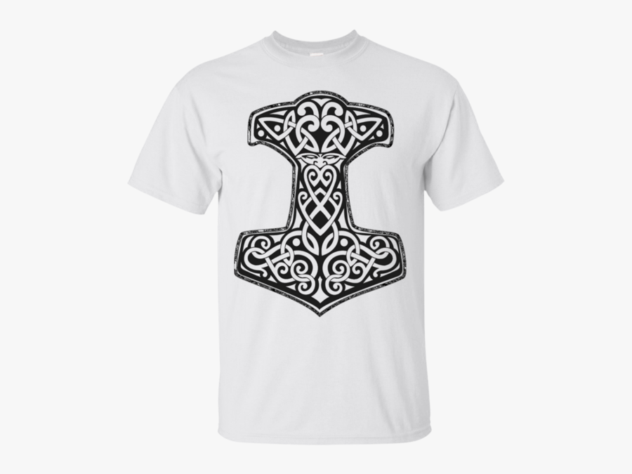 Transparent Mjolnir Png - Norse Thor Hammer Tattoo, Transparent Clipart