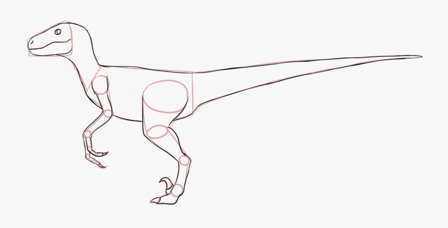 Clip Art Transparent Stock Dino Drawing Easy - Line Art, Transparent Clipart