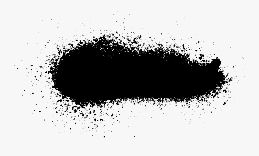 Vector Splatter Banner - Black Spray Paint Texture, Transparent Clipart