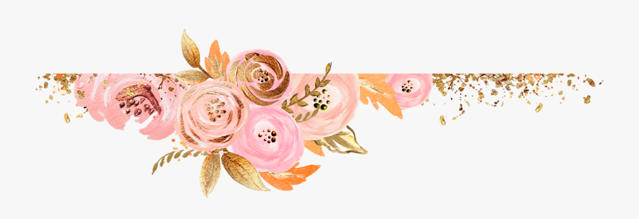 Watercolor Flowers Rose Gold Png , Free Transparent Clipart - ClipartKey