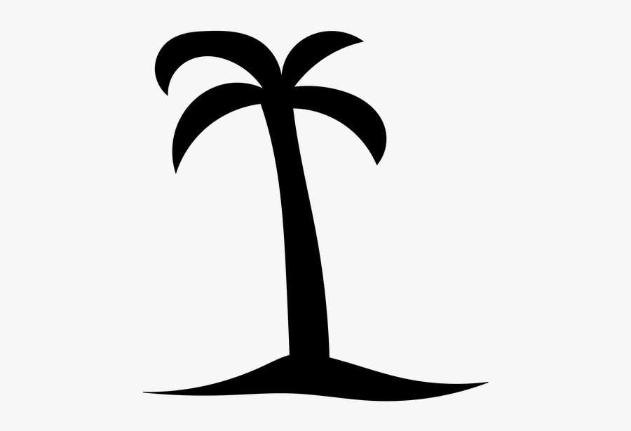 Silhouette, Palm Tree, Beach, Palm, Tree, Summer - Playa Silueta, Transparent Clipart