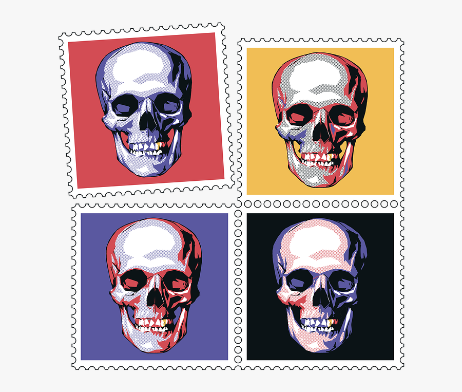 Skull, Bone, Skeleton, Head, Smile, Smile Skull - Skull Stamps, Transparent Clipart