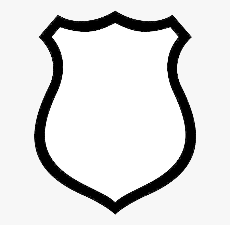 Police Badge Outline Clipart Kid Transparent Png - Police Badge Clipart Silhouette, Transparent Clipart