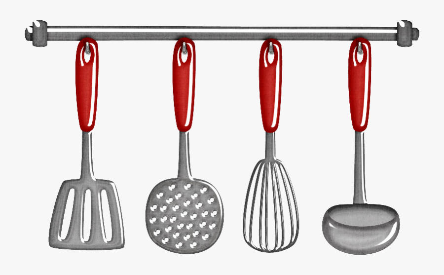 Clip Art Retro Cocinera Utensilios De - Kitchen Utensils Clip Art, Transparent Clipart