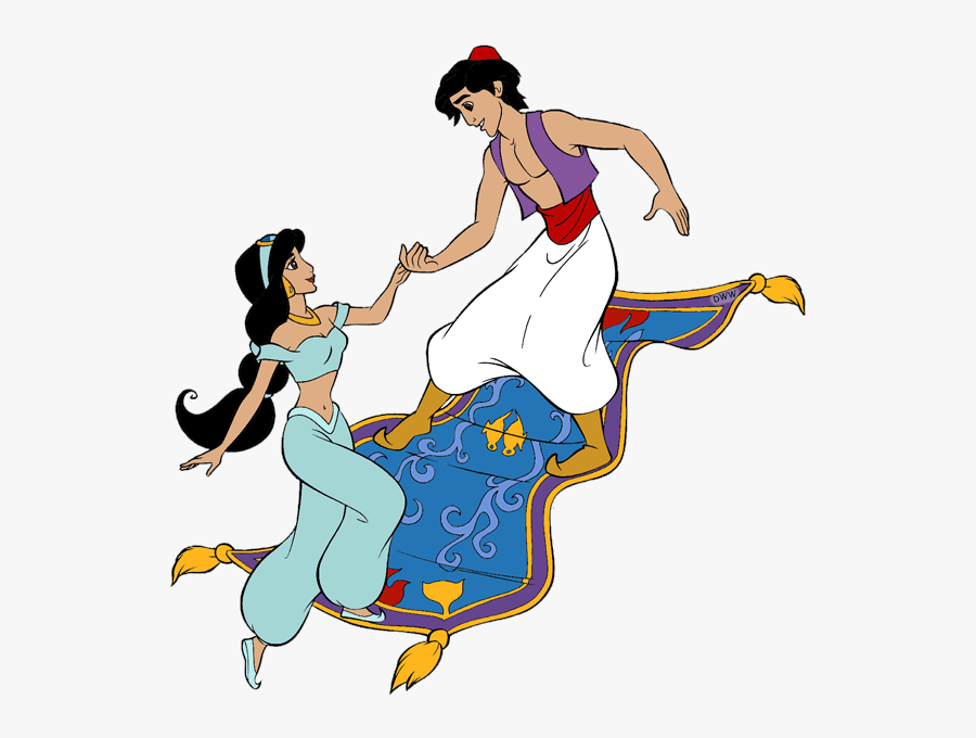 Aladdin And Jasmine Clip Art - Jasmin And Aladin, Transparent Clipart