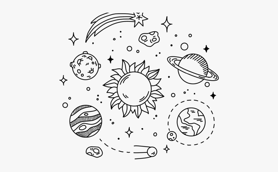 Easy Space Things To Draw, Transparent Clipart