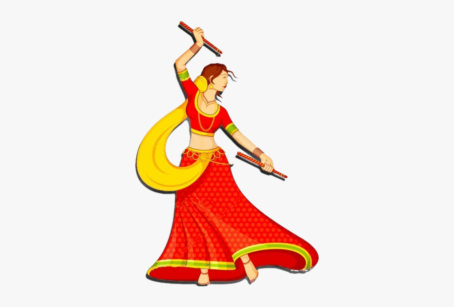 363 3637459 Vadodara Navratri Festival Navratri Garba - Navratri Clipart, Transparent Clipart