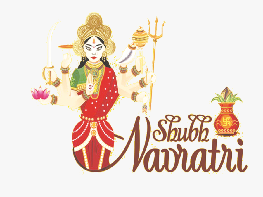 Happy Navratri Stickers - Navratri Wishes In Hindi, Transparent Clipart