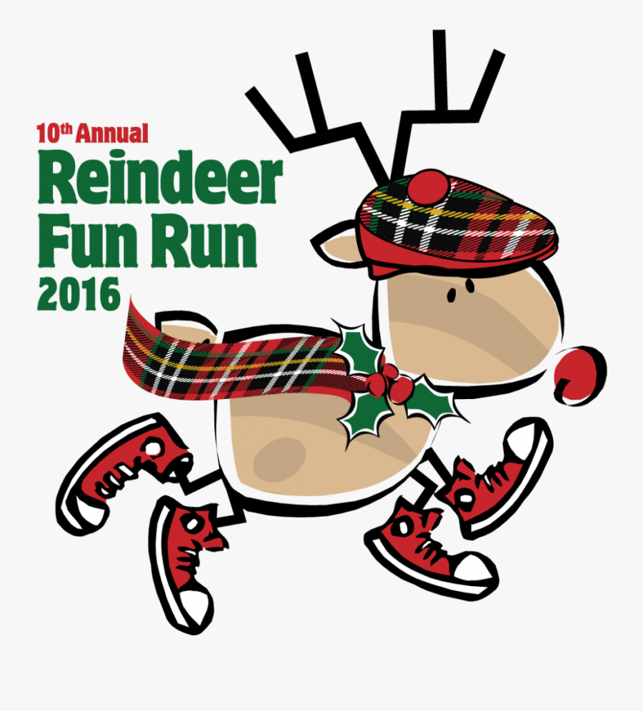 2016 Reindeer Fun Run - Reindeer Run Clipart, Transparent Clipart