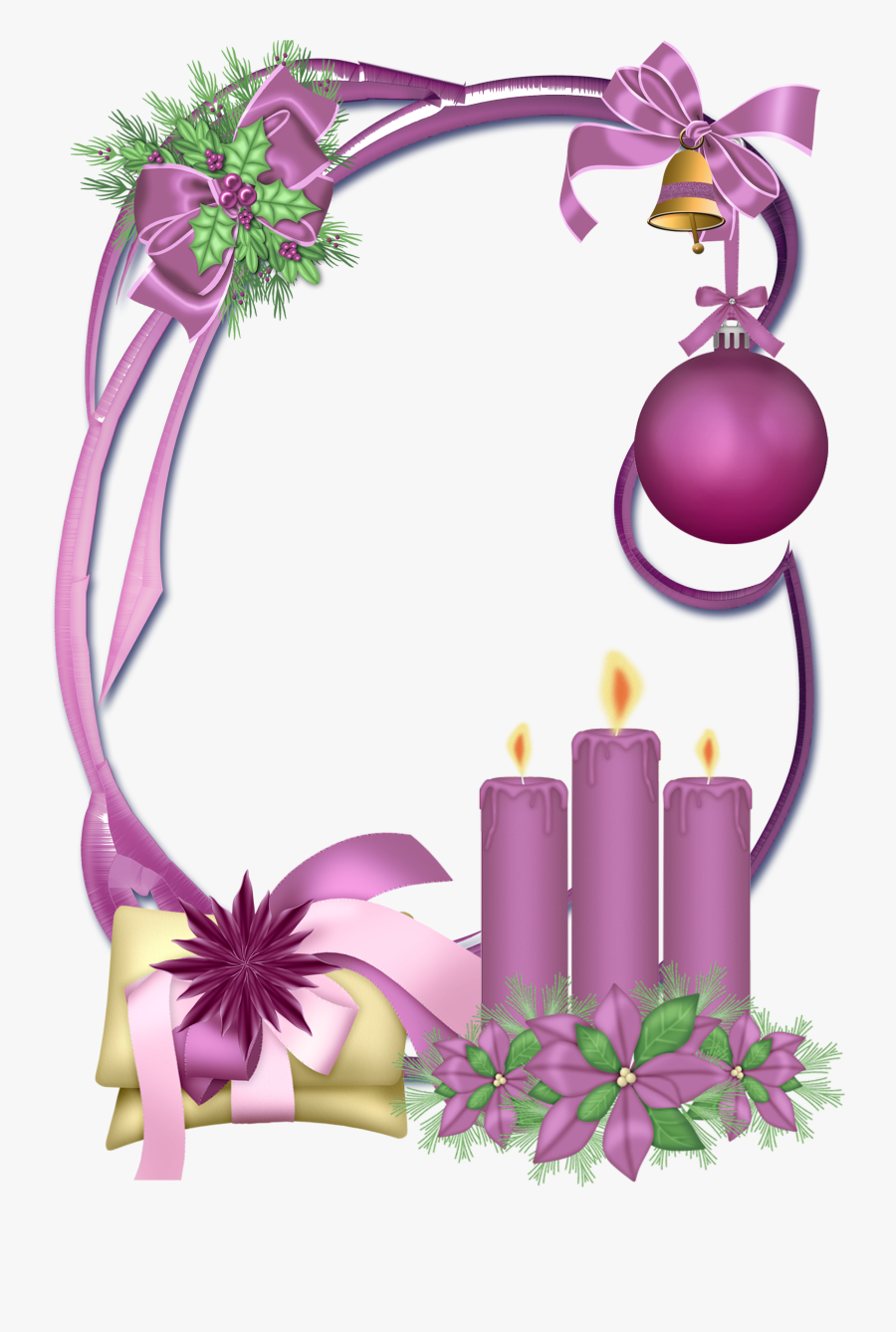 Christmas Border And Frames, Transparent Clipart