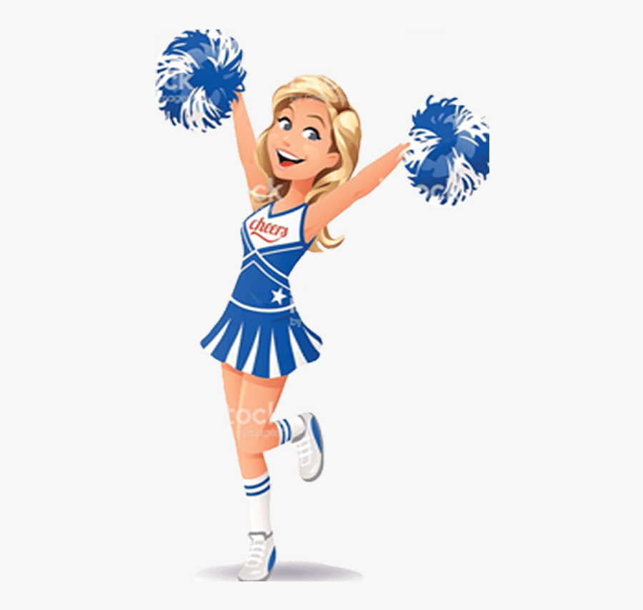 Cartoon Cheerleaders, Transparent Clipart