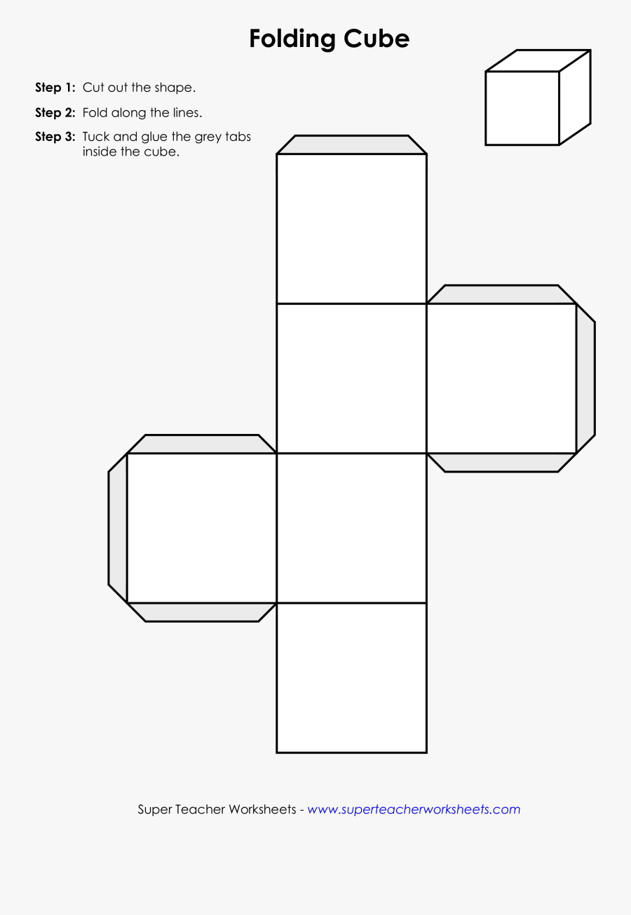 Clip Art Folded How To Create - Fold A Cube, Transparent Clipart