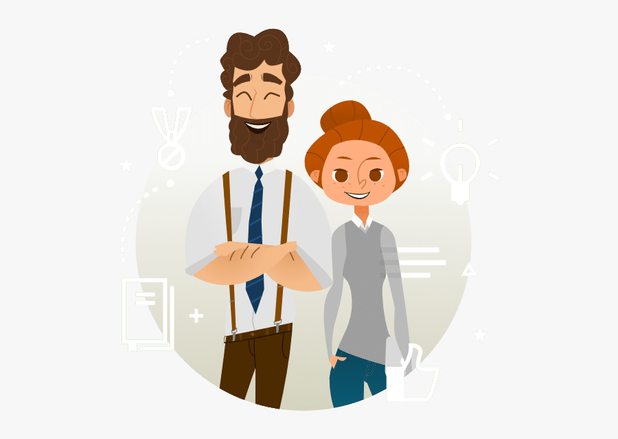 Partner Intro - Vector Business Characters, Transparent Clipart