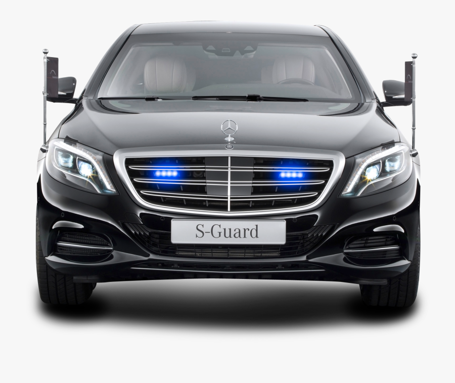 Mercedes Benz S 600 Guard President Black Car Png Image - Armoured Mercedes S Class, Transparent Clipart