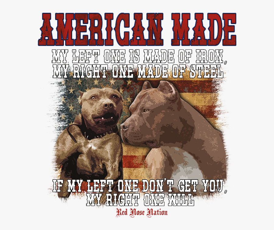 Left One Made Of Iron Pit Bulls - Poster, Transparent Clipart