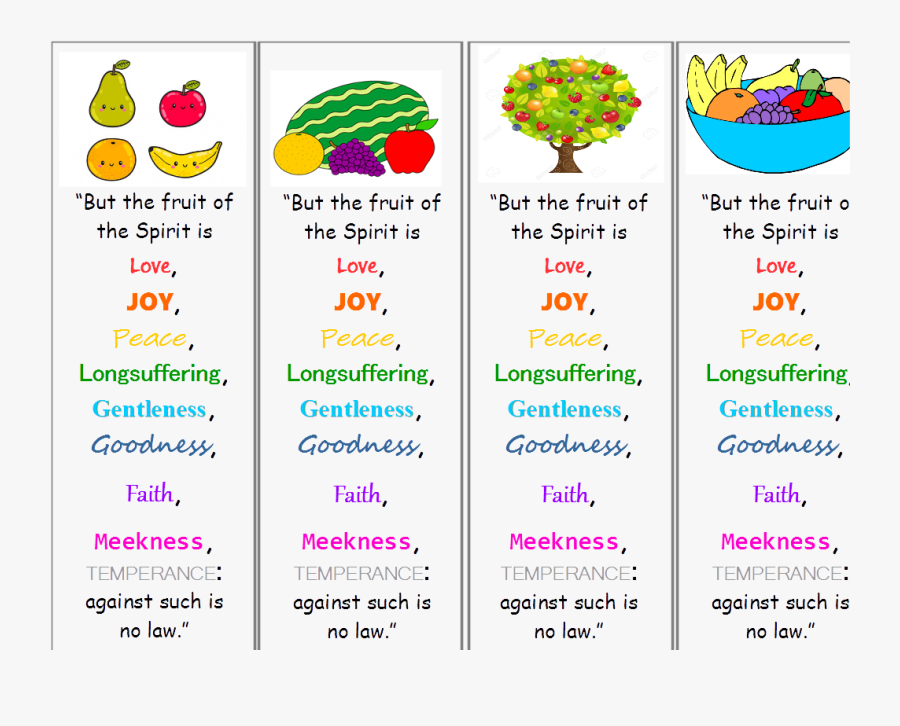 Fruit Of The Spirit Png - Fruits Of The Holy Spirit Bookmark, Transparent Clipart