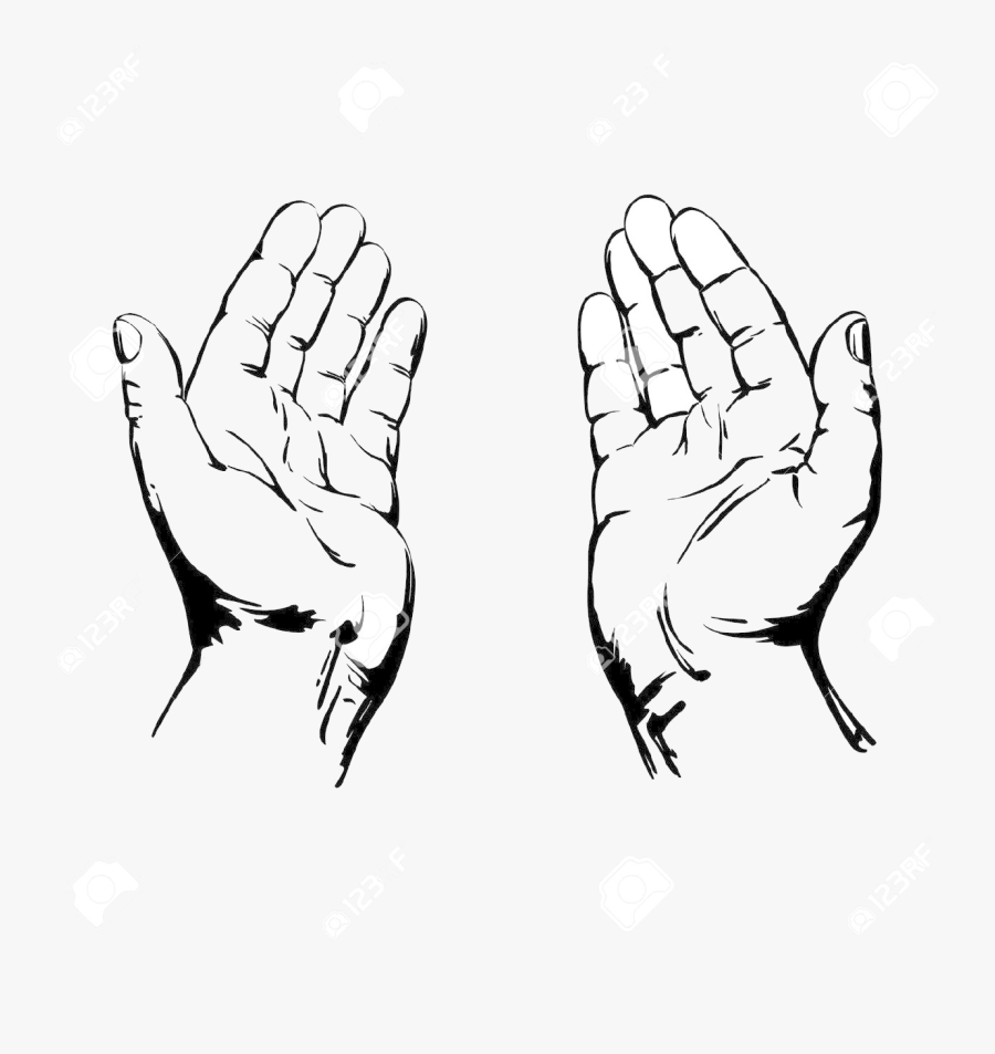 Praying Hands Clipart Transparent Png - Open Hand Tattoo Design, Transparent Clipart