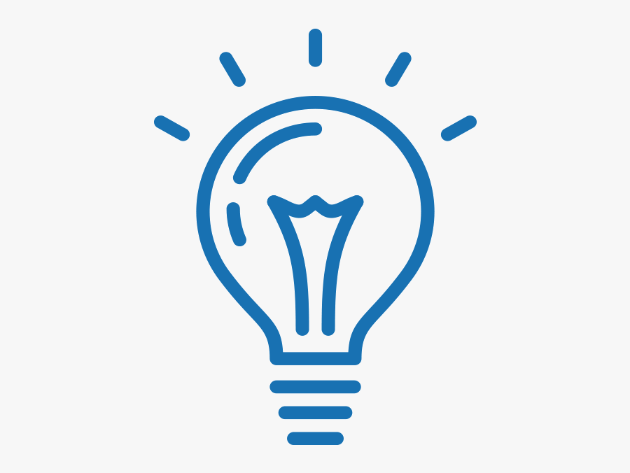 Learning & Development - Royal Blue Light Bulb, Transparent Clipart