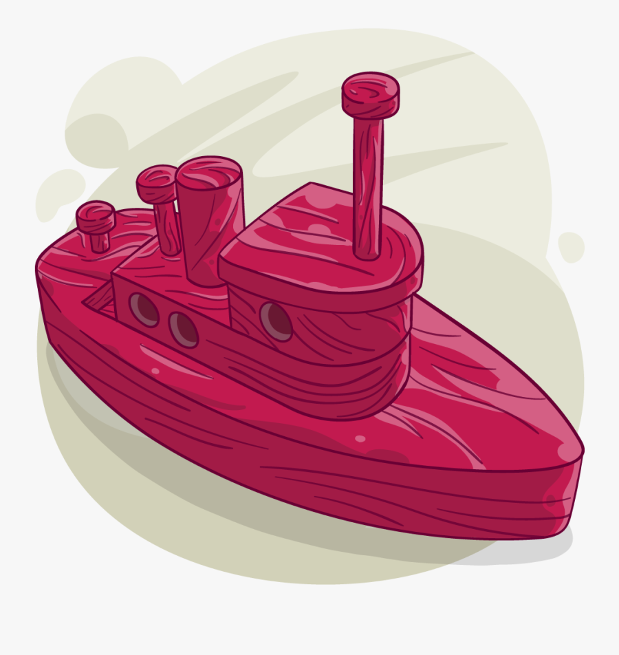 Orange Boat Cartoon Png, Transparent Clipart