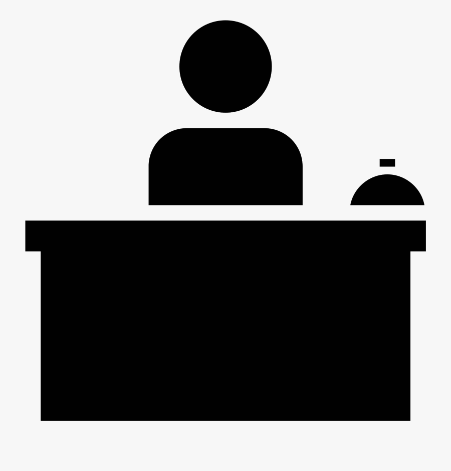 Computer Icons Receptionist Desk Front Office Clip - Front Desk Icon Transparent, Transparent Clipart