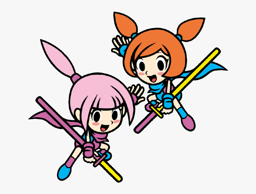 #girl #anime #ninja #sword #otaku #otakugirl #orangehair - Kat And Ana Png Game And Wario, Transparent Clipart