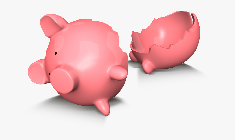 Transparent Piggybank Clipart - Broken Piggy Bank Png, Transparent Clipart