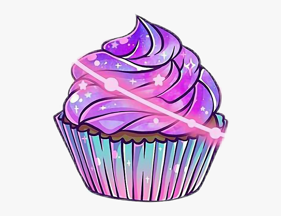 Galaxy Clipart Cupcake - Kawaii Galaxy Cupcake, Transparent Clipart