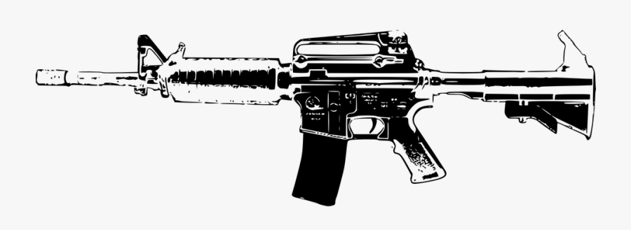 Assault Rifle Clipart Ww1 Gun - Gun M16 Vector, Transparent Clipart
