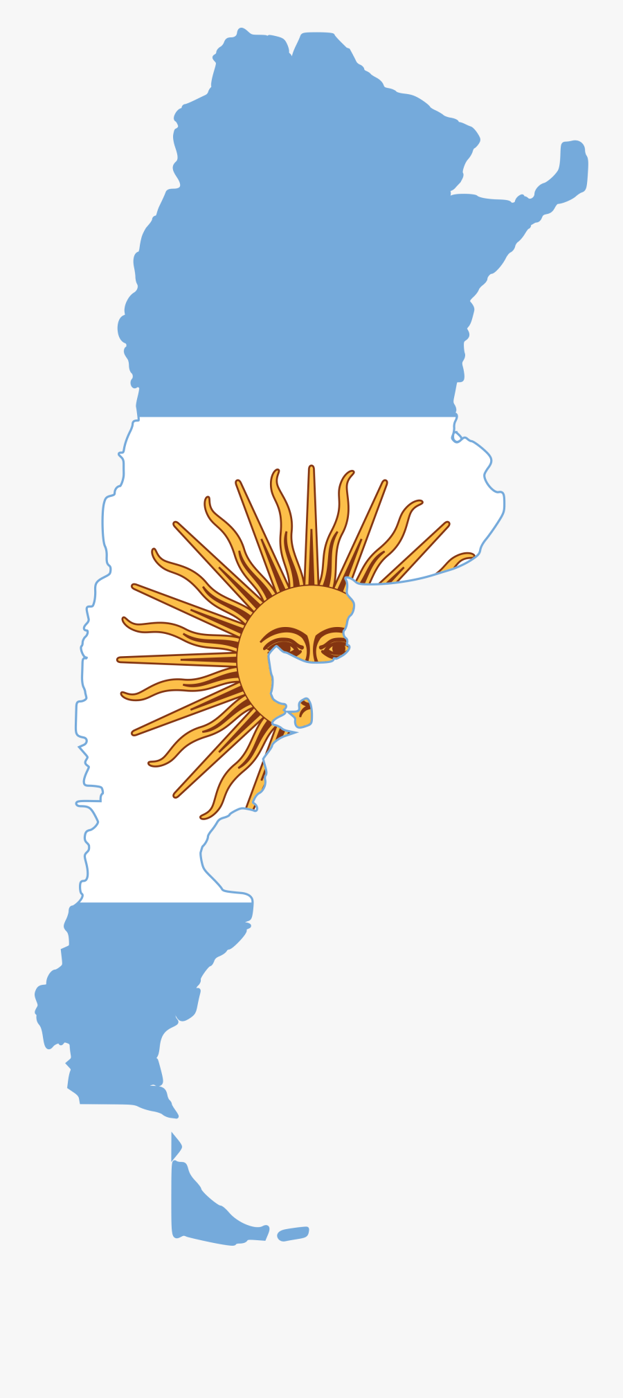 Argentina Map And Flag