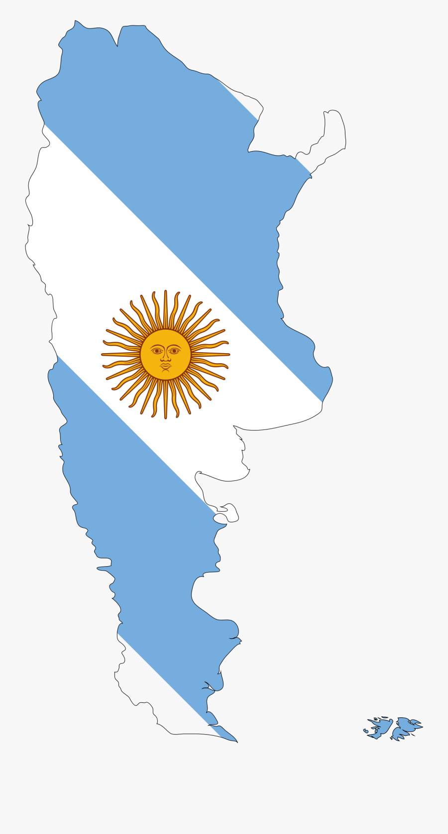 Argentina Map Clipart - Argentina Flag In Country , Free Transparent ...