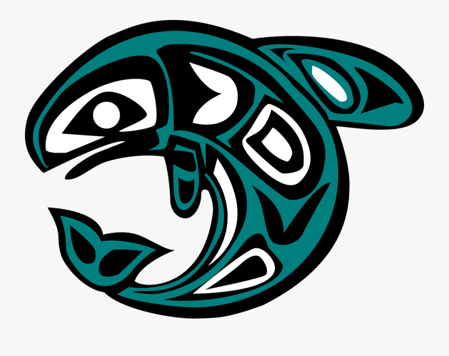 Native American Salmon Symbol - Canada First Nations Art, Transparent Clipart