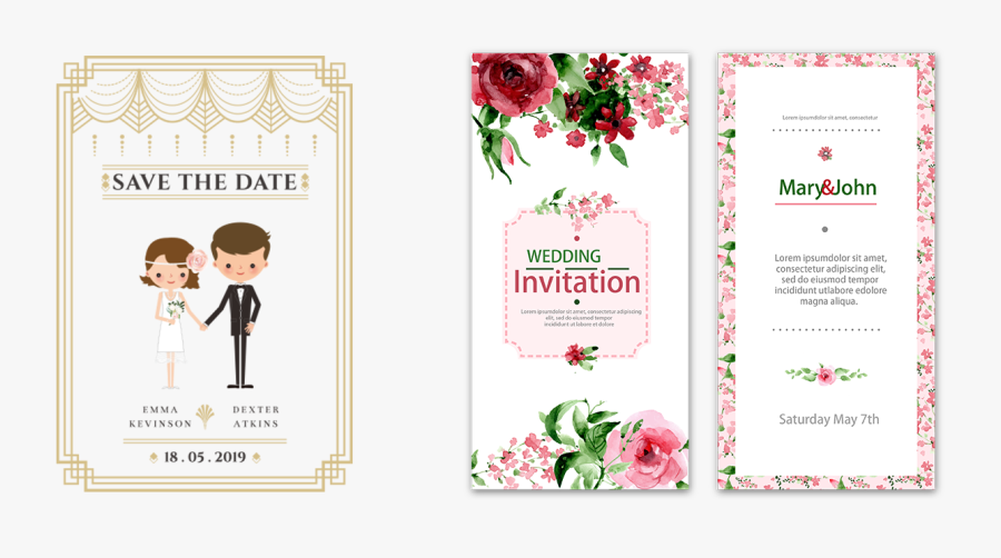 How Important A Save The Date And Invitation During - Friendship Wedding Invitation Cards, Transparent Clipart