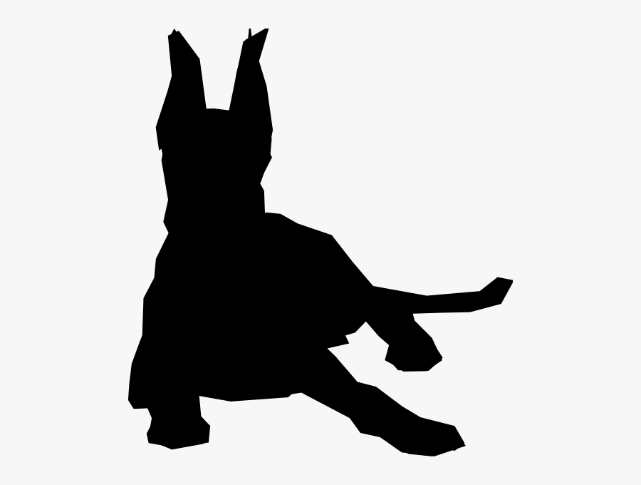 Dog Silhouette Laying Down Png, Transparent Clipart