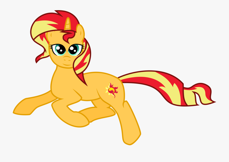 Transparent Laying Down Png - Mlp Sunset Shimmer Pony Laying Down, Transparent Clipart