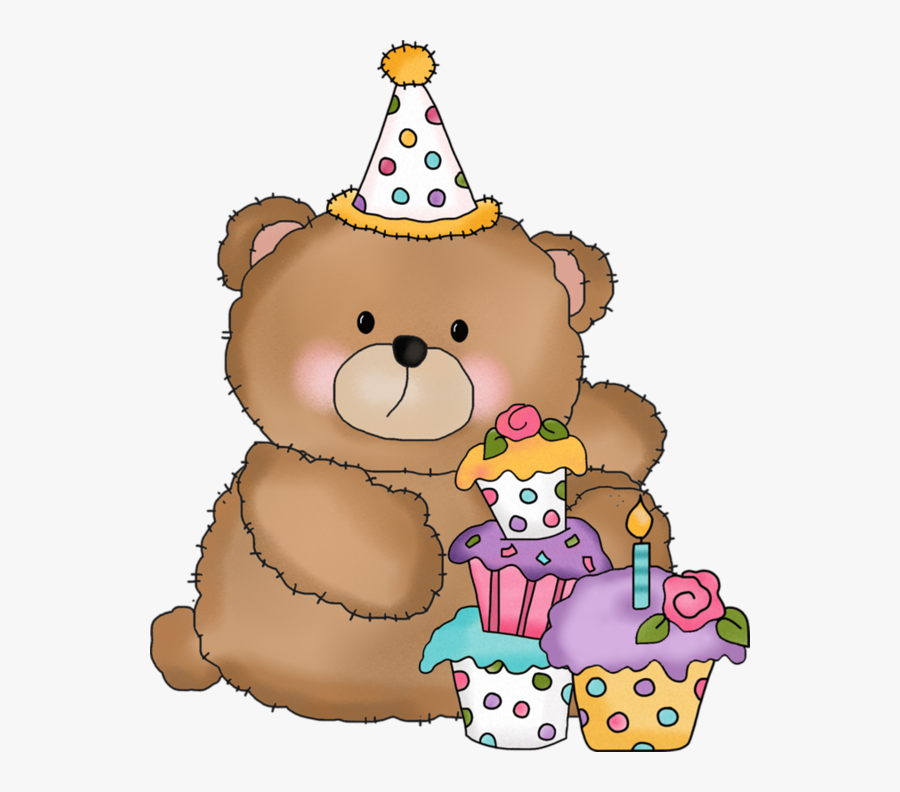 Cartoon Birthday Teddy Bear, Transparent Clipart