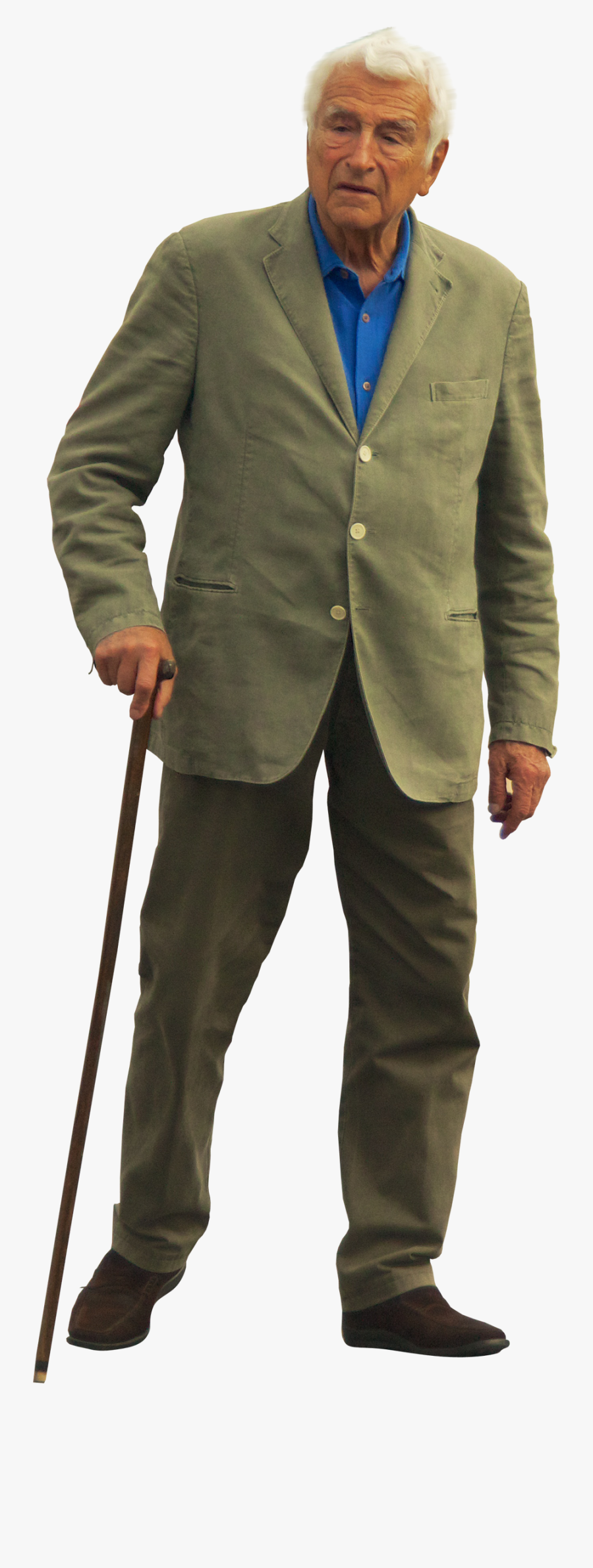 Old Man With Walking Stick Png, Transparent Clipart
