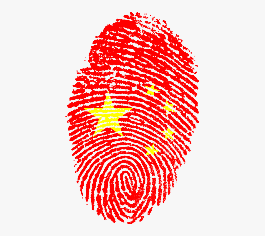 Transparent Fingerprints Png - China Flag Fingerprint, Transparent Clipart