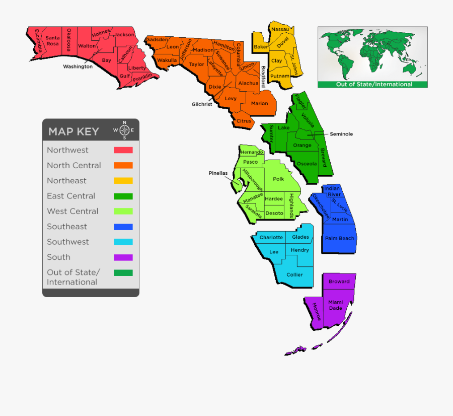 Florida Department Of Law Enforcement Regions, Transparent Clipart