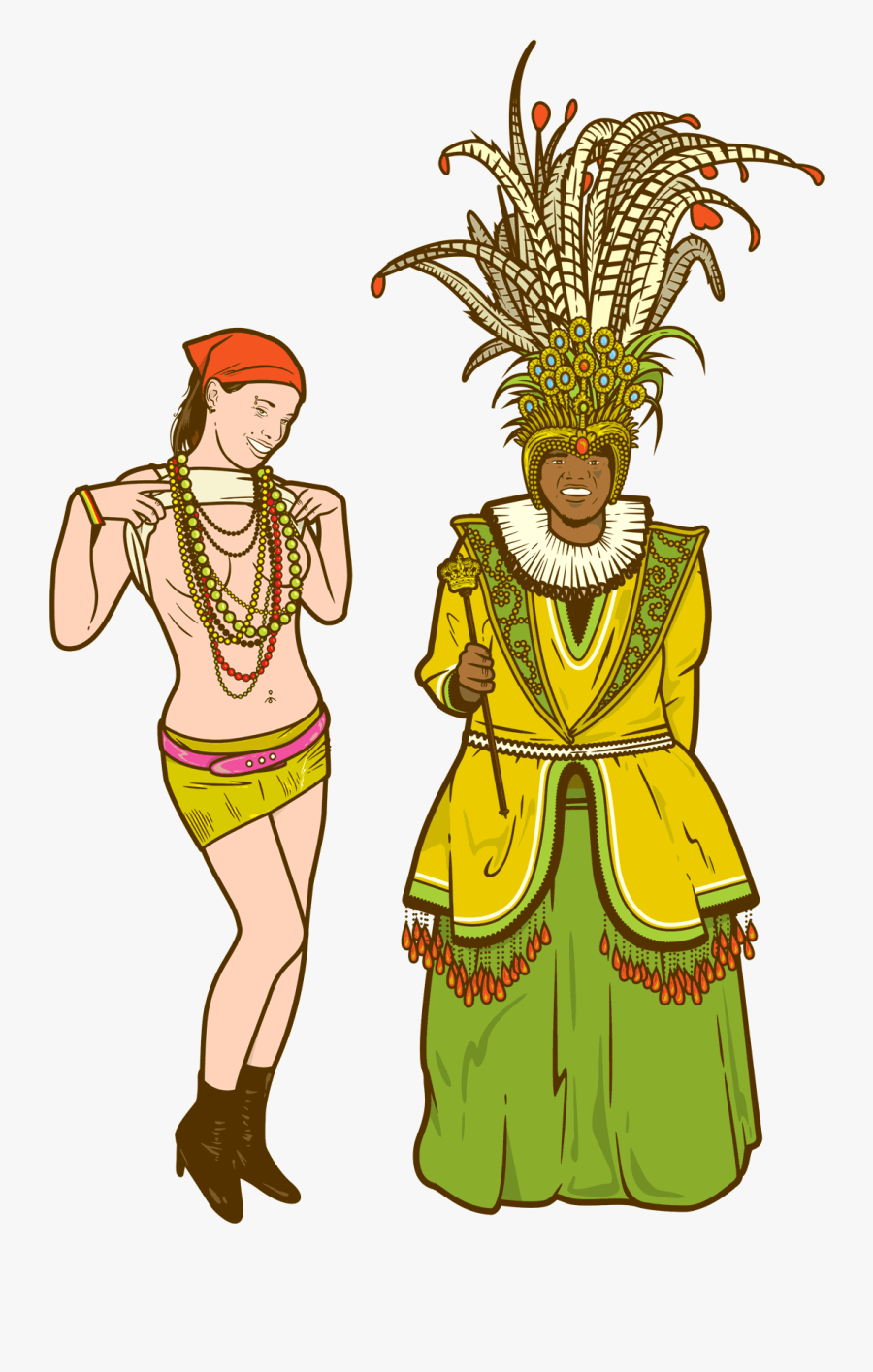 Brazil Drawing Carnival - Carnival People Drawing, Transparent Clipart