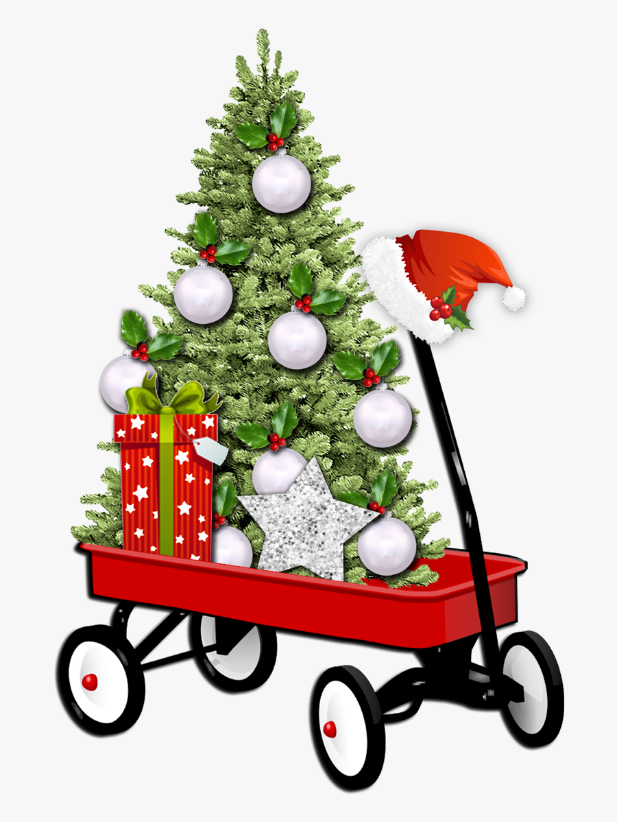 Key Clipart Christmas - Little Red Wagon, Transparent Clipart