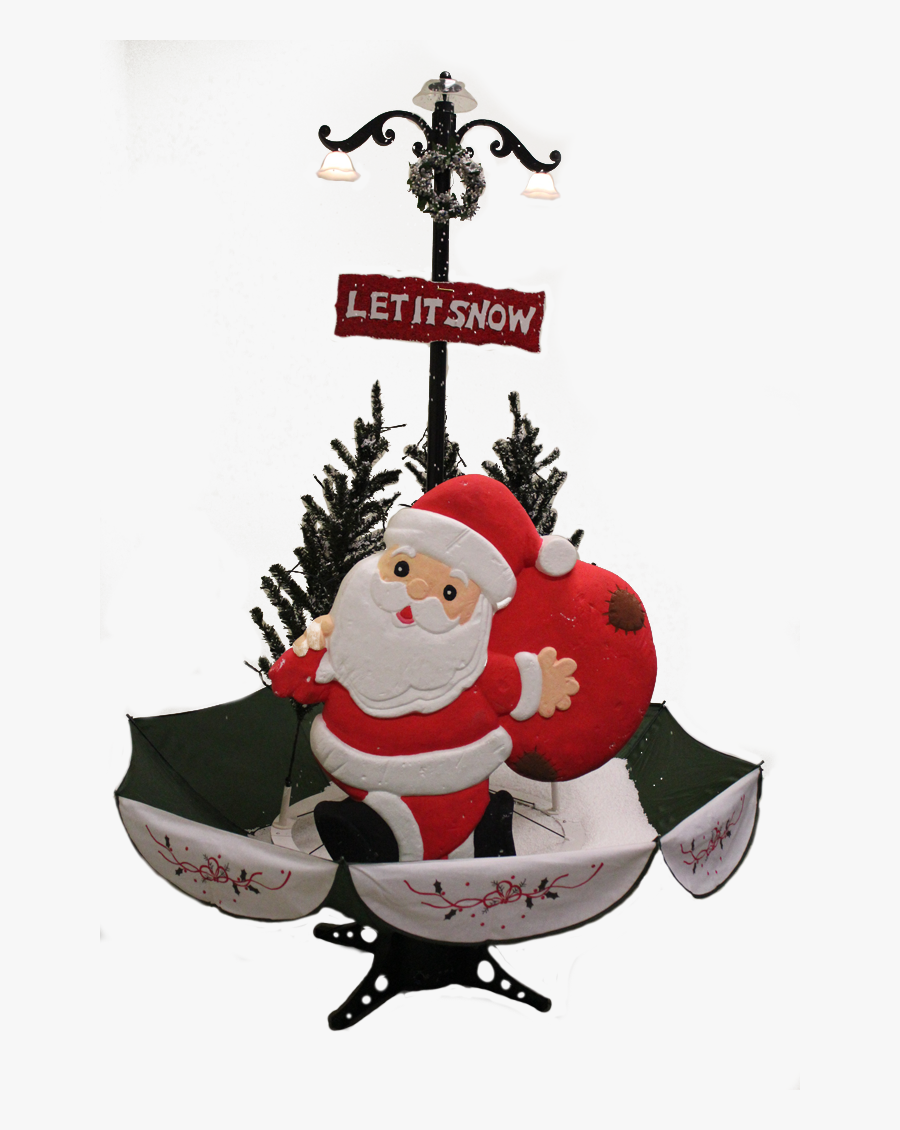 The Santa Snowing Christmas Tree - Christmas Ornament, Transparent Clipart