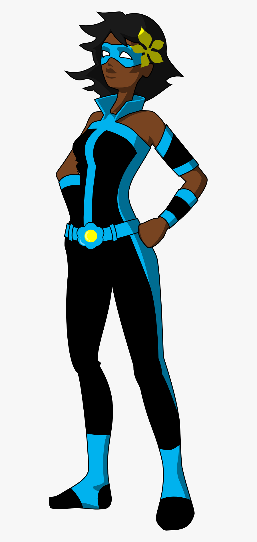 Heroine - Clipart - Flower Superhero, Transparent Clipart